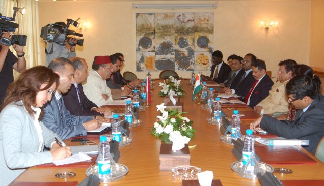 M. Amrani reçoit le Ministre Délégué indien aux Affaires Etrangères, M.E.Ahamed.