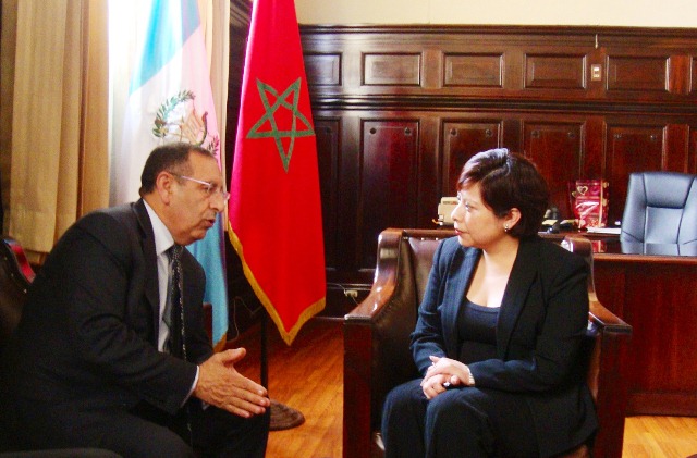 Entretien de M.Amrani avec la première Vice-Présidente du Congrès guatémaltèque, Mme Mirma de Coro.