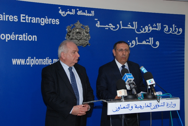 Entretien de Monsieur Youssef Amrani avec le président du groupe parlementaire du Parti populaire européen ( PPE), Joseph Daul.