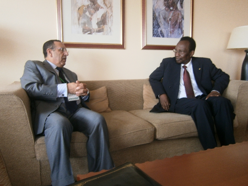 M. Amrani s\'entretient avec le Président de la République de Guinée, Alpha Condé.