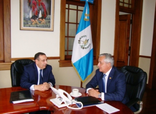 Rencontre du ministre délégué avec le Président de la République du Guatemala, Otto Perez Molina.