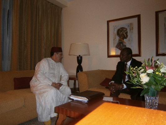 M.Amrani s\'entretient avec le Président de la République du Mali, Dioncounda Traoré.