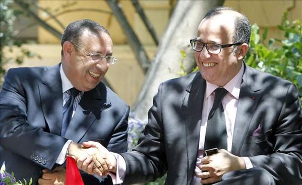 Youssef Amrani avec Monsieur Taïeb Fassi-Fihri