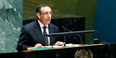 Participation de M. Amrani au débat de haut niveau de l\'Assemblée générale de l\'ONU sur